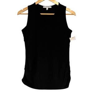 Sympli Ruched side tank Black 4 NEW